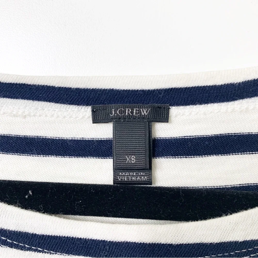 J.Crew Striped 3/4 Length Sleeve Tee Size Extra Small - Picture 4 of 5